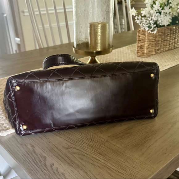 CHANEL Brown Wild Stitch Quilted Leather Tote Bag (Vintage) - Picture 3 of 12